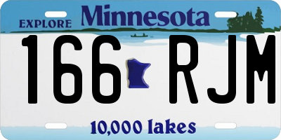 MN license plate 166RJM