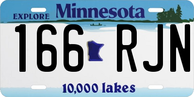 MN license plate 166RJN