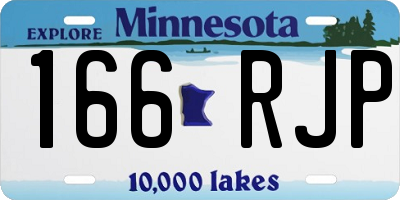 MN license plate 166RJP