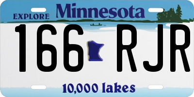 MN license plate 166RJR