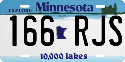 MN license plate 166RJS