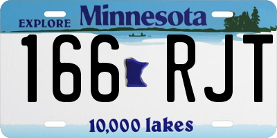 MN license plate 166RJT