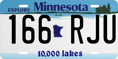 MN license plate 166RJU