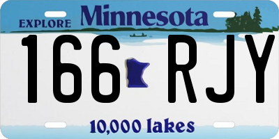 MN license plate 166RJY