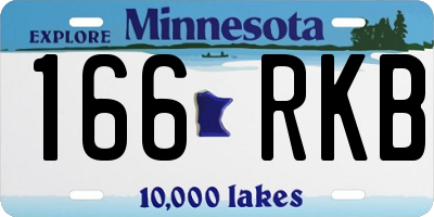 MN license plate 166RKB