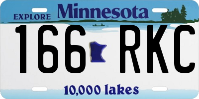 MN license plate 166RKC