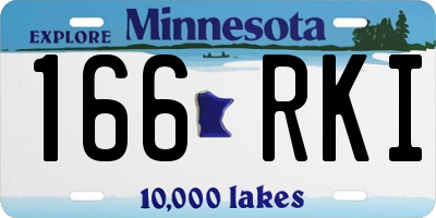 MN license plate 166RKI