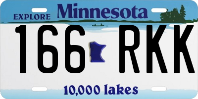 MN license plate 166RKK