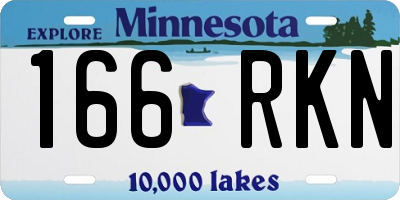 MN license plate 166RKN