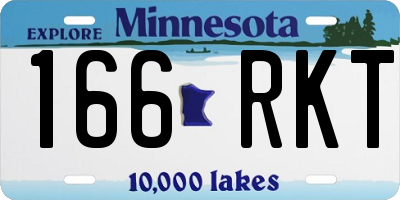 MN license plate 166RKT