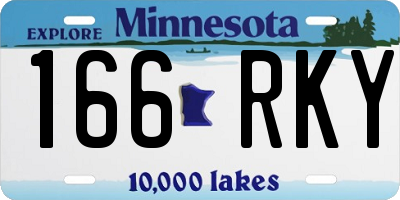 MN license plate 166RKY