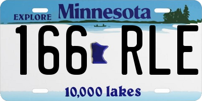 MN license plate 166RLE