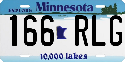 MN license plate 166RLG