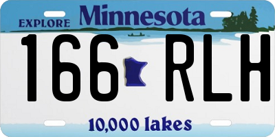 MN license plate 166RLH