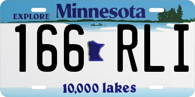 MN license plate 166RLI