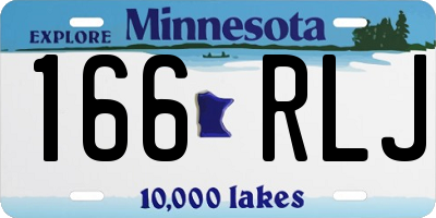 MN license plate 166RLJ