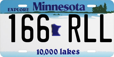 MN license plate 166RLL