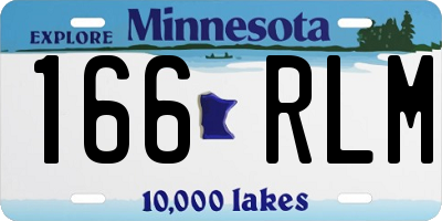 MN license plate 166RLM