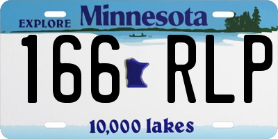 MN license plate 166RLP