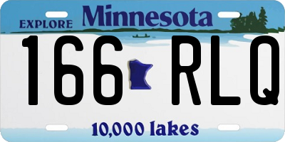 MN license plate 166RLQ