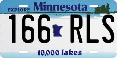 MN license plate 166RLS