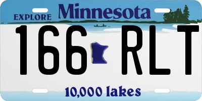 MN license plate 166RLT
