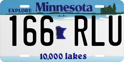 MN license plate 166RLU