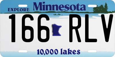 MN license plate 166RLV