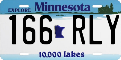 MN license plate 166RLY