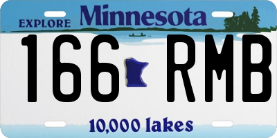 MN license plate 166RMB