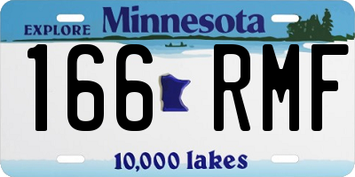 MN license plate 166RMF