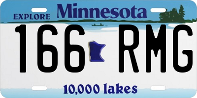 MN license plate 166RMG