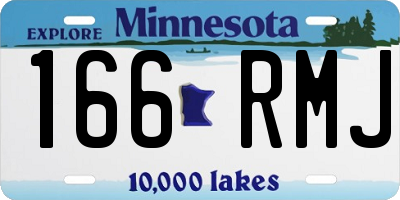 MN license plate 166RMJ