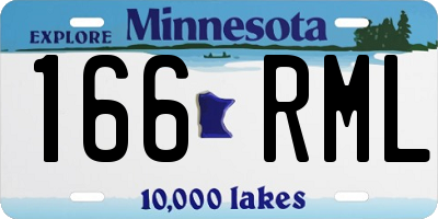 MN license plate 166RML