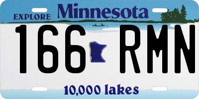 MN license plate 166RMN