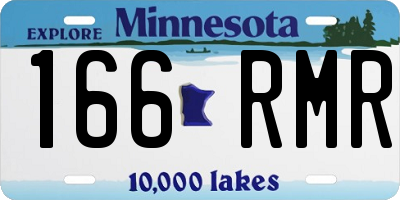 MN license plate 166RMR