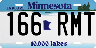 MN license plate 166RMT