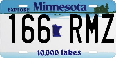 MN license plate 166RMZ