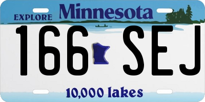 MN license plate 166SEJ