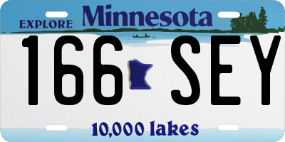 MN license plate 166SEY