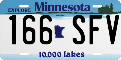 MN license plate 166SFV