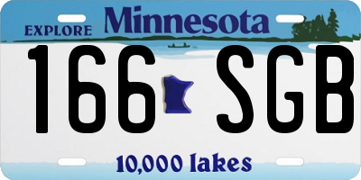 MN license plate 166SGB