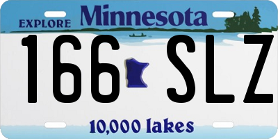 MN license plate 166SLZ