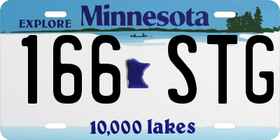 MN license plate 166STG