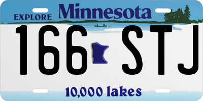 MN license plate 166STJ