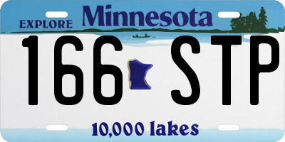 MN license plate 166STP