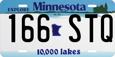 MN license plate 166STQ