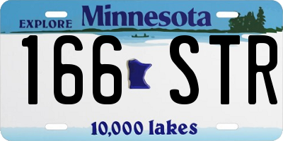 MN license plate 166STR