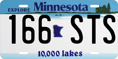 MN license plate 166STS