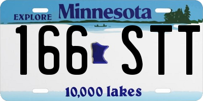 MN license plate 166STT